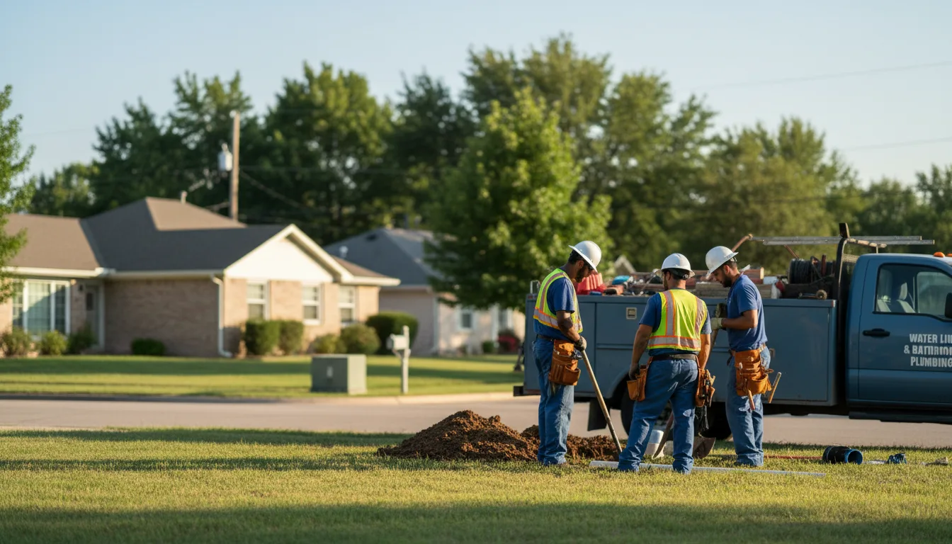 Residential water line and bathroom plumbing service in Sheridan, IN
